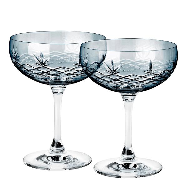 Crispy Gatsby champagneskål 30 cl 2 stk sapphire