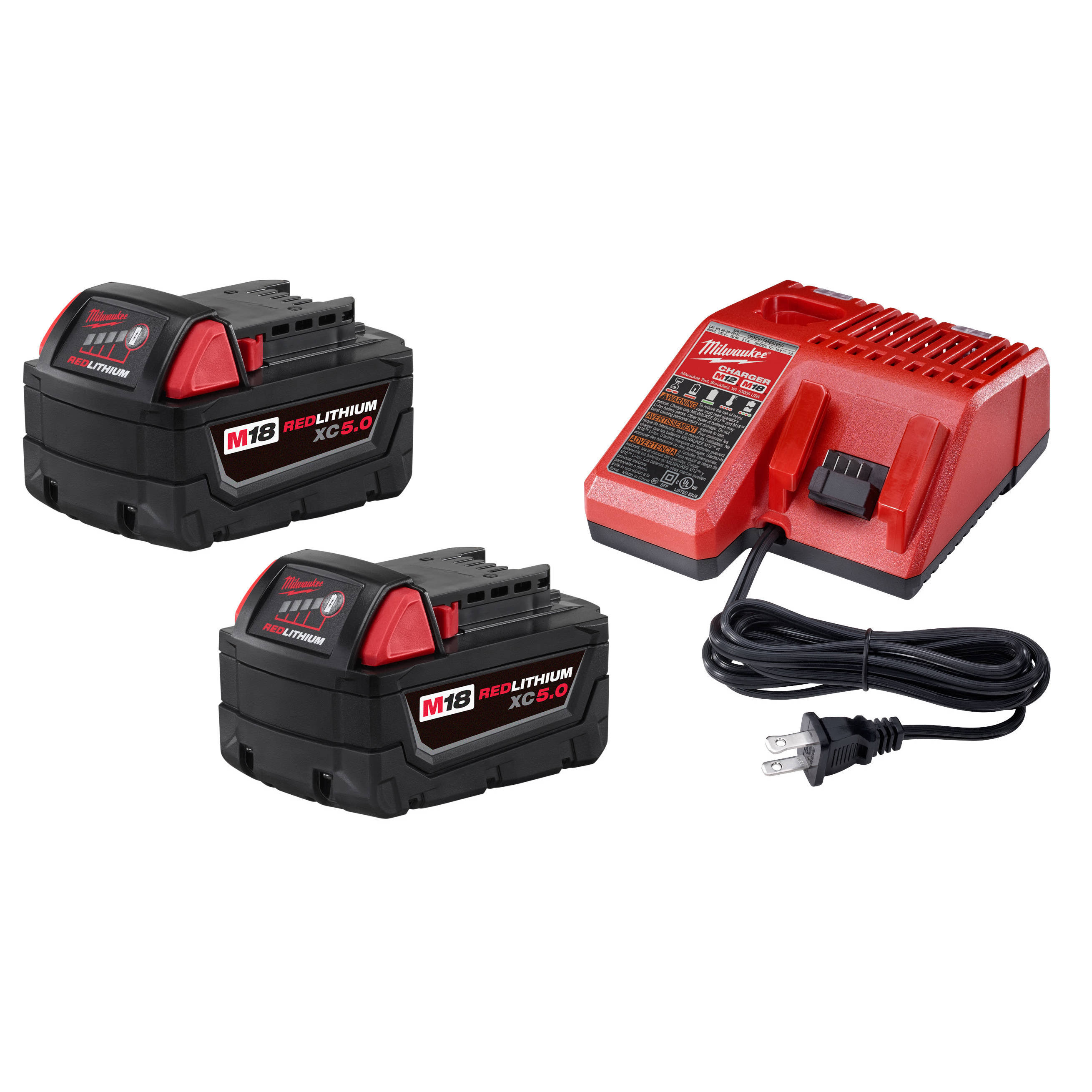 Milwaukee M18 5.0 Battery 2pk Starter Kit