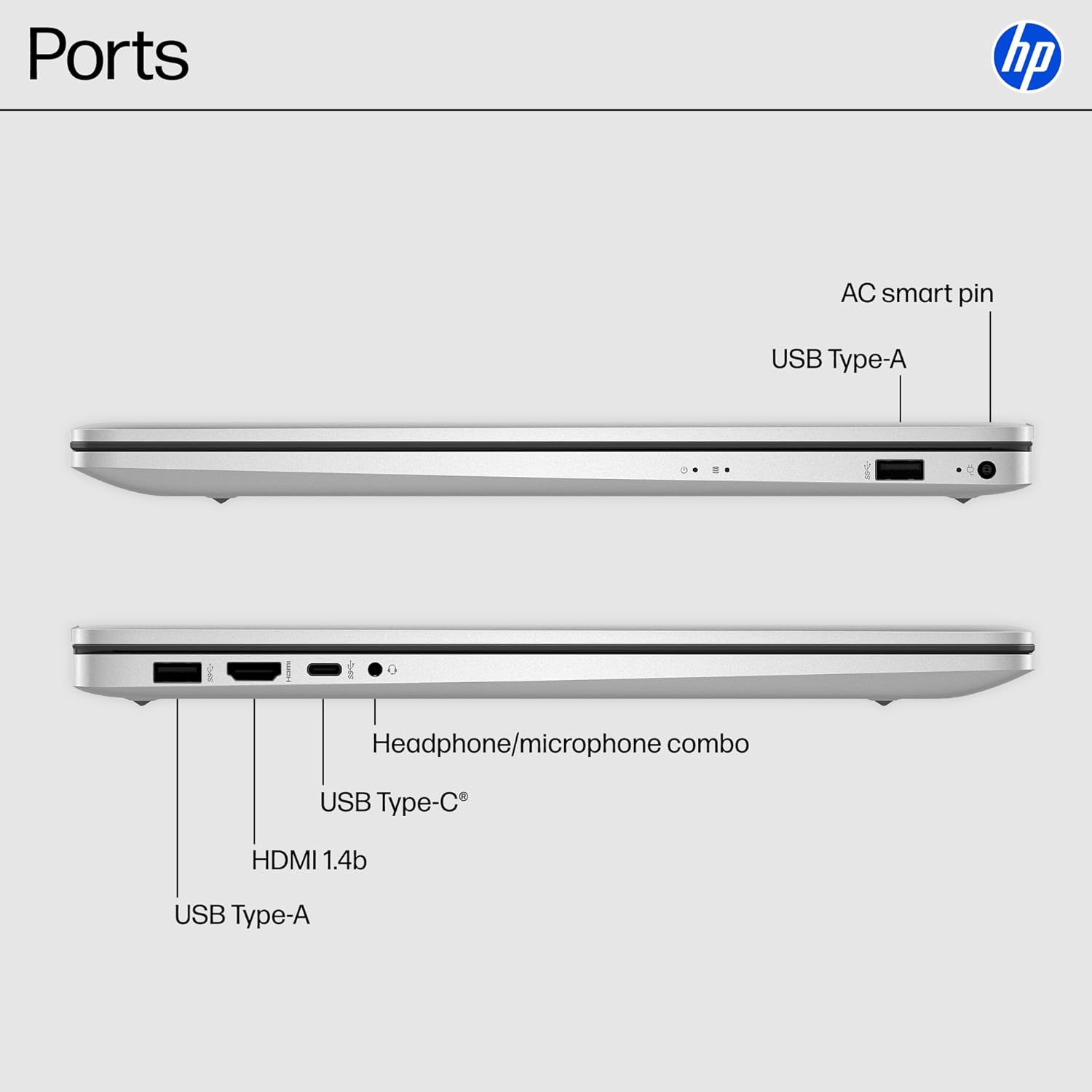 HP 17.3 inch Laptop  HD+ Display  AMD Ryzen 5 7520U  16 GB RAM  512 GB SSD  AMD Radeon Graphics  Windows 11 Home  Natural Silver  17-cp2199nr