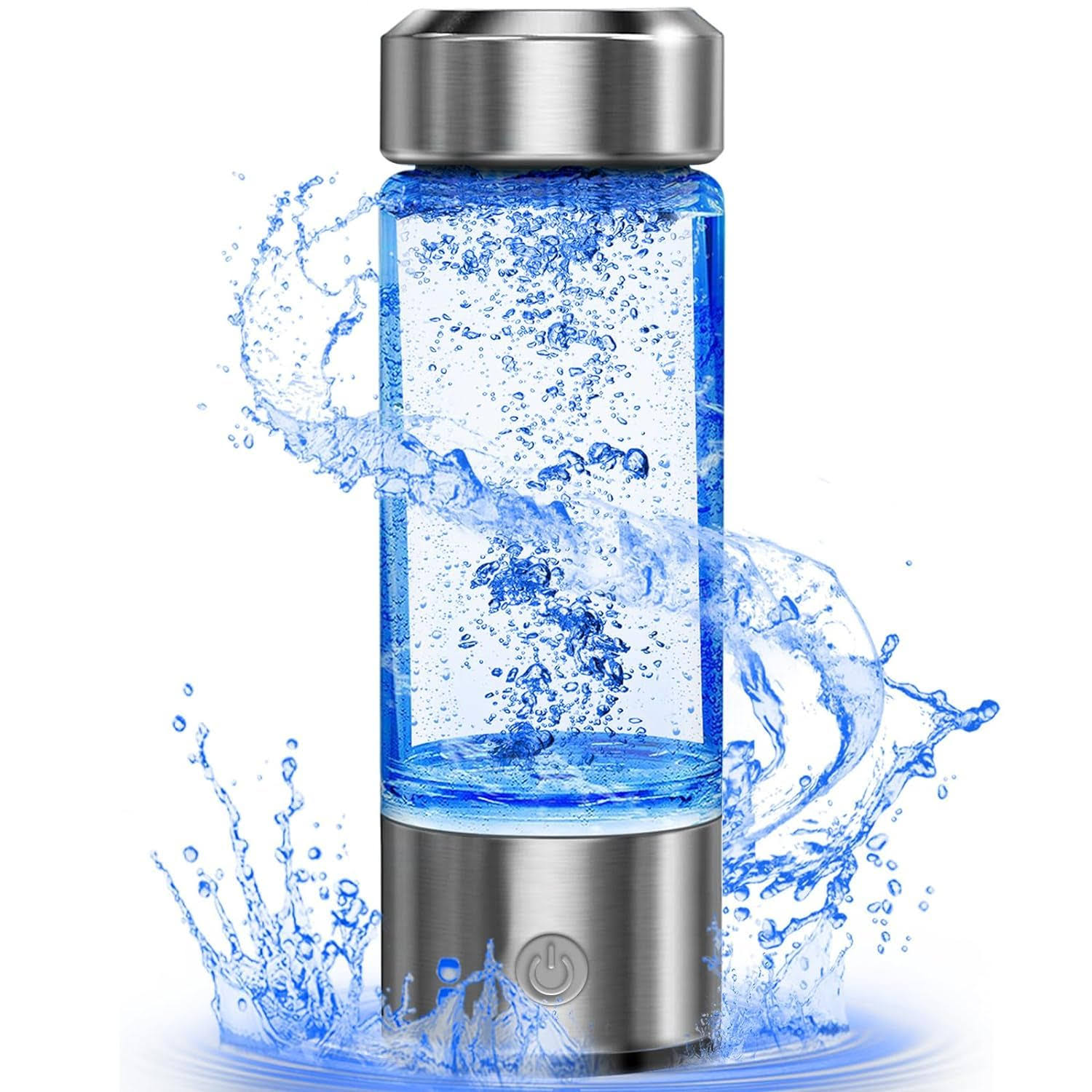 Portable Hydrogen Water Bottle Generator, Hydrogen Water Ionizer Machine Rechargeable, Hydrogen Rich Water Glass Health Cup for Home Travel