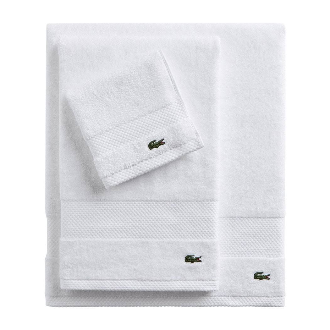 Lacoste Heritage Supima Cotton Hand Towel, White, 16