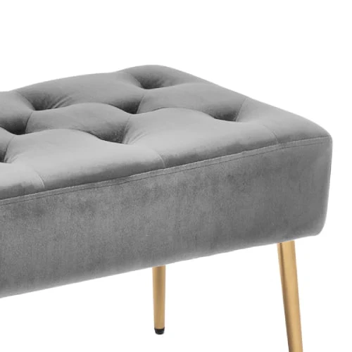 Duhome Elegant Lifestyle Modern Velvet Bench Ottoman, Upholstered Bench for Entryway Bedroom, Tufted End of Bed Bench, Pink(Atrovirens)