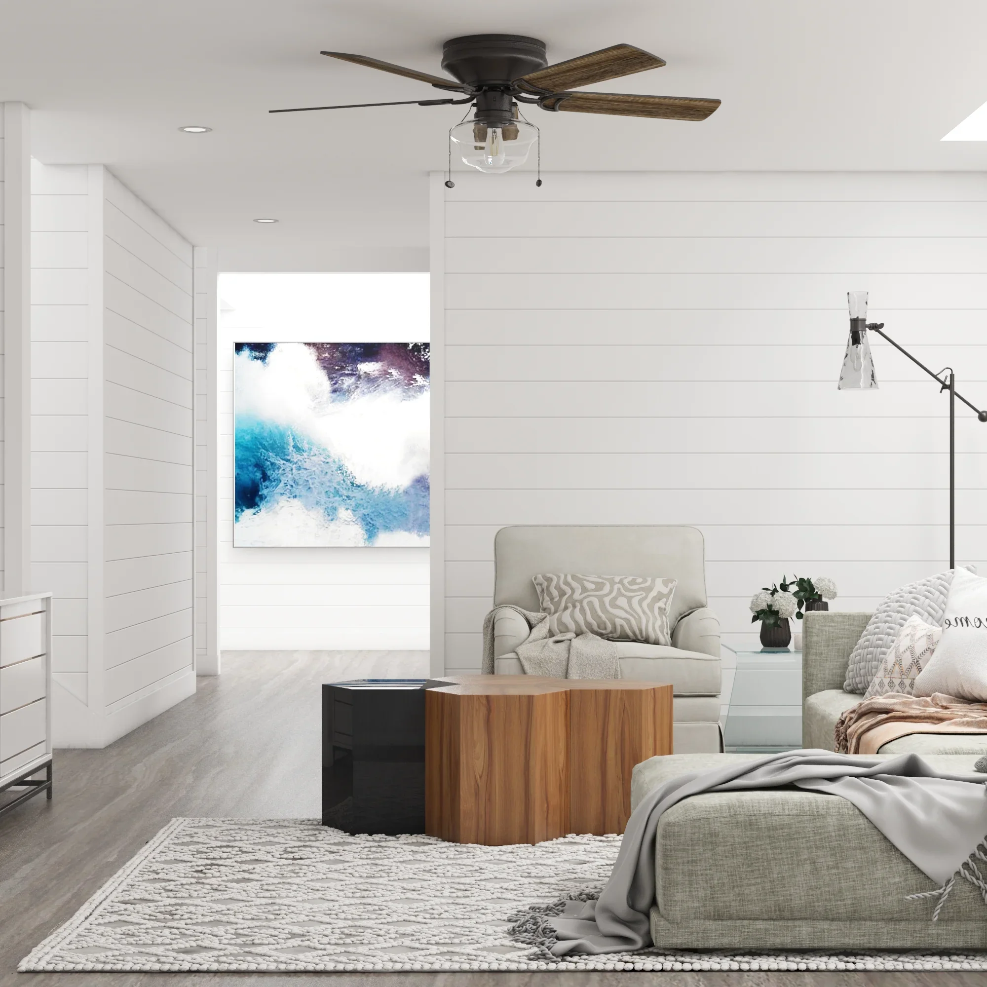 Better Homes & Gardens Wyndham 52 Bronze Ceiling Fan with Light, 5 Blades, Pull Chains & Reverse Airflow