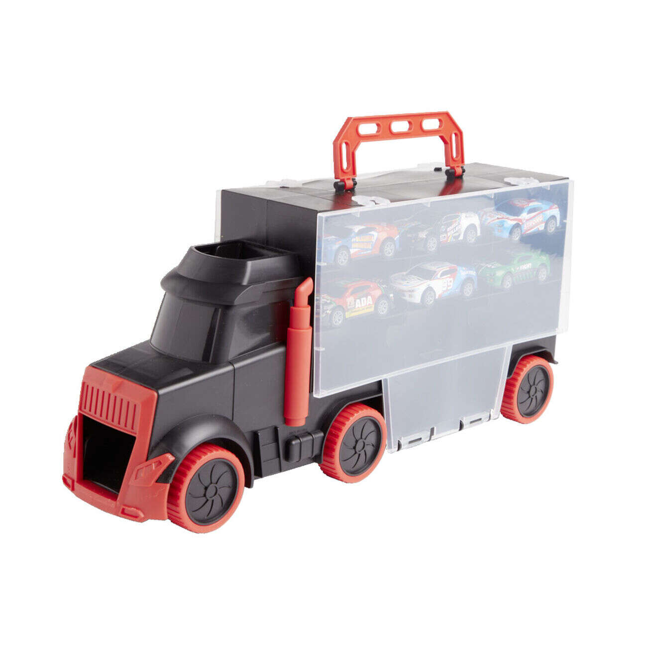 Camion de transport avec 6 voitures