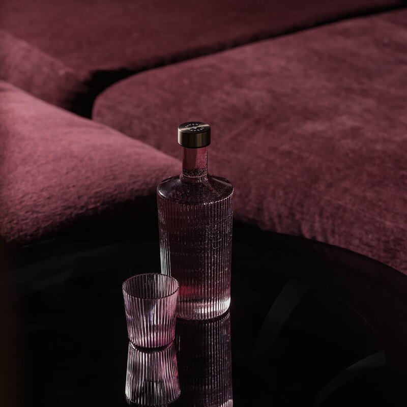 Ribbed Elegance glass Broome 25 cl burgunder