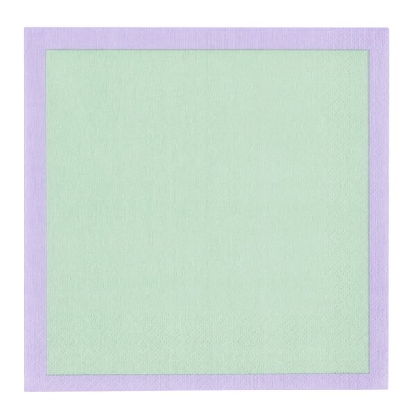 Play serviett 33x33 cm 20 stk mint/lilla