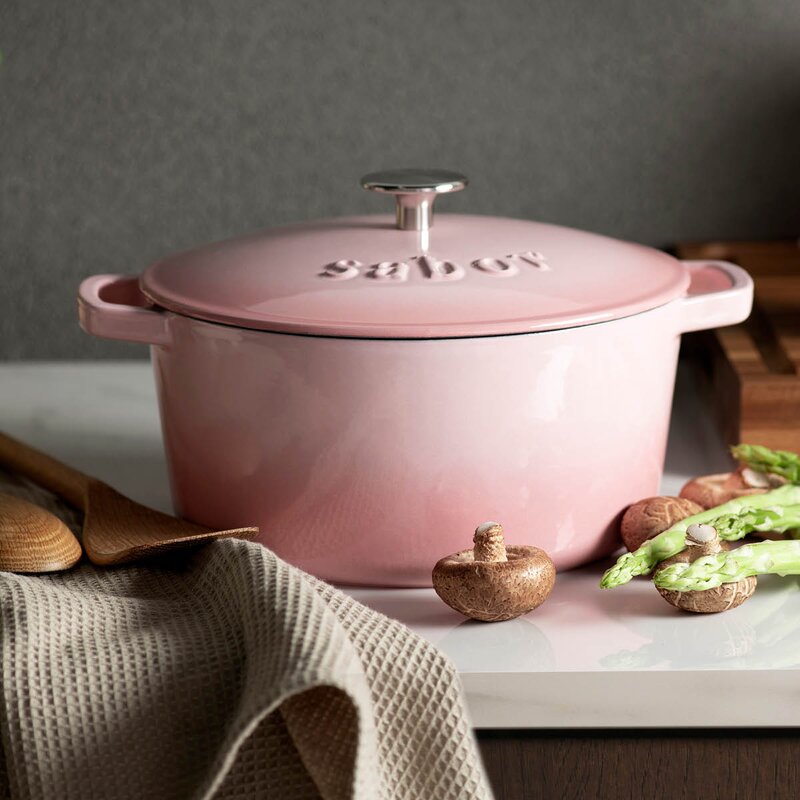 Støpejernsgryte 4,4L blush pink