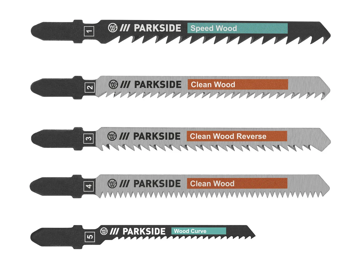 PARKSIDE Set de 5 lames de scie sauteuse PSTZ 3 A1