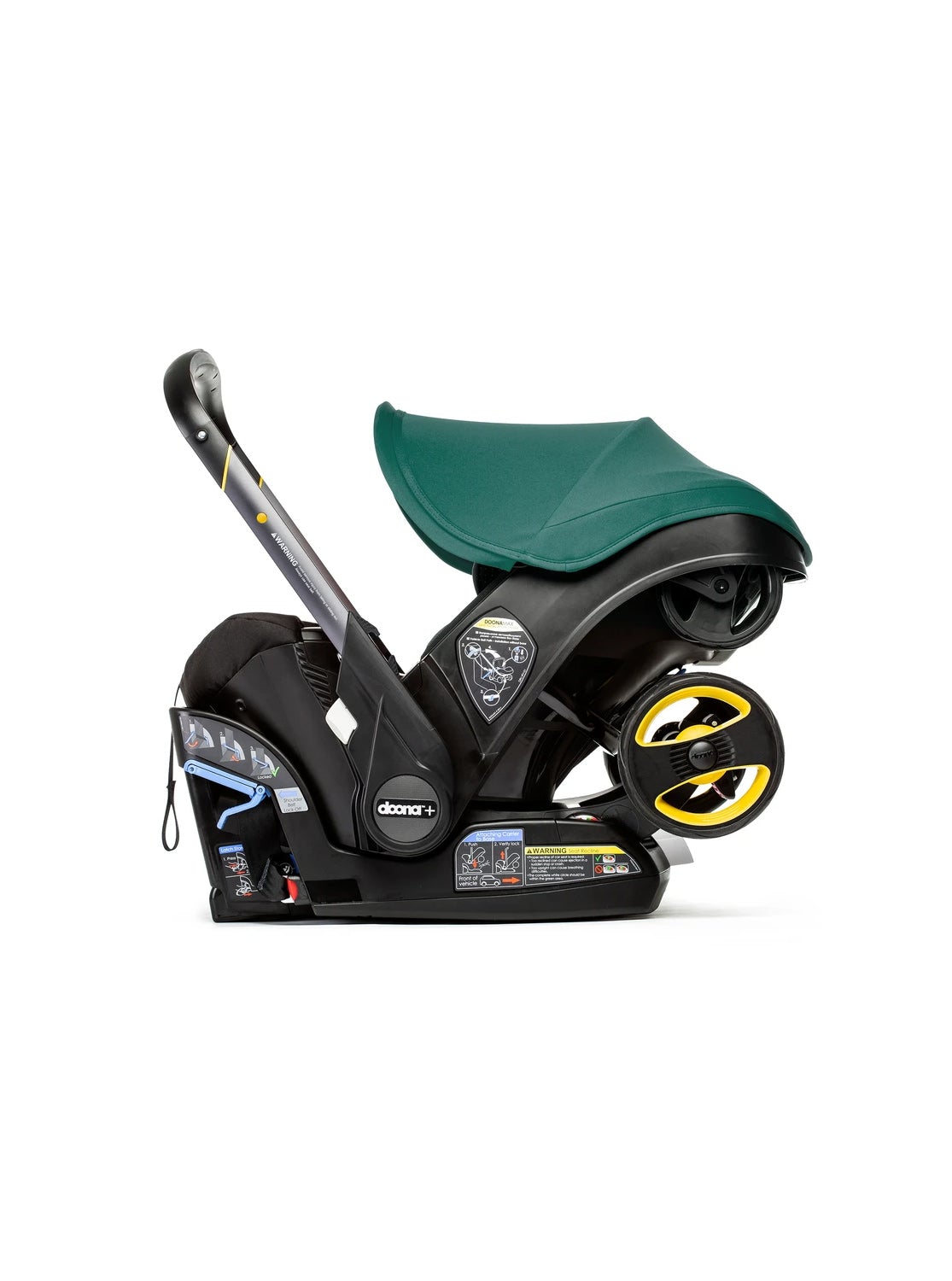 Poussette avec siège auto pour bébé et base LATCH – Édition Minuit | Transformation voiture en poussette en quelques secondes, homologuée pour le transport aérien, sac de rangement inclus