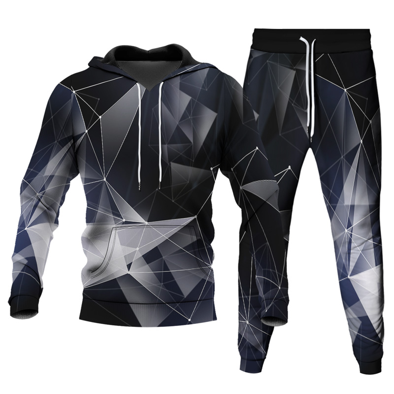 Ensemble de sweat à capuche imprimé personnalisé pour homme 039