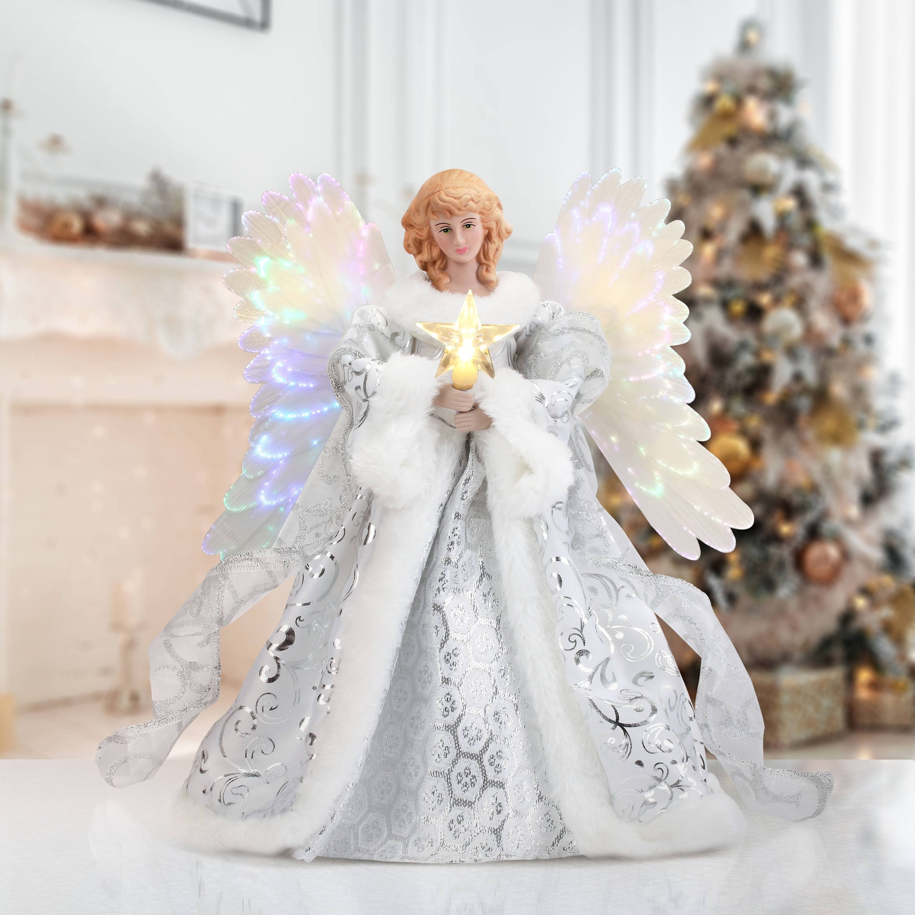 Mr. Christmas Animated Tree Topper - Celestial Angel, White