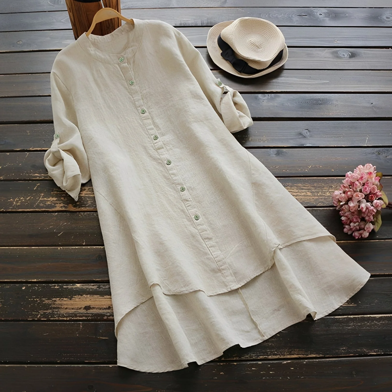 Mildred - Robe Élégante avec Boutons