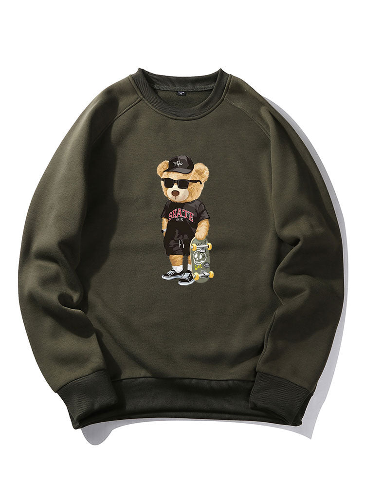 Sweat-shirt à manches raglan imprimé Skate Bear