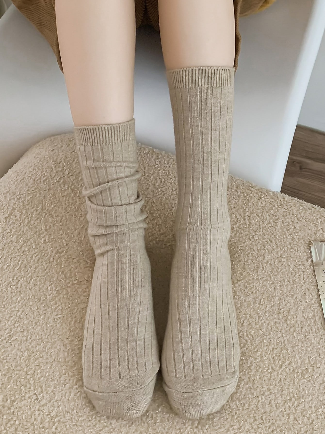 Chaussettes montantes unies