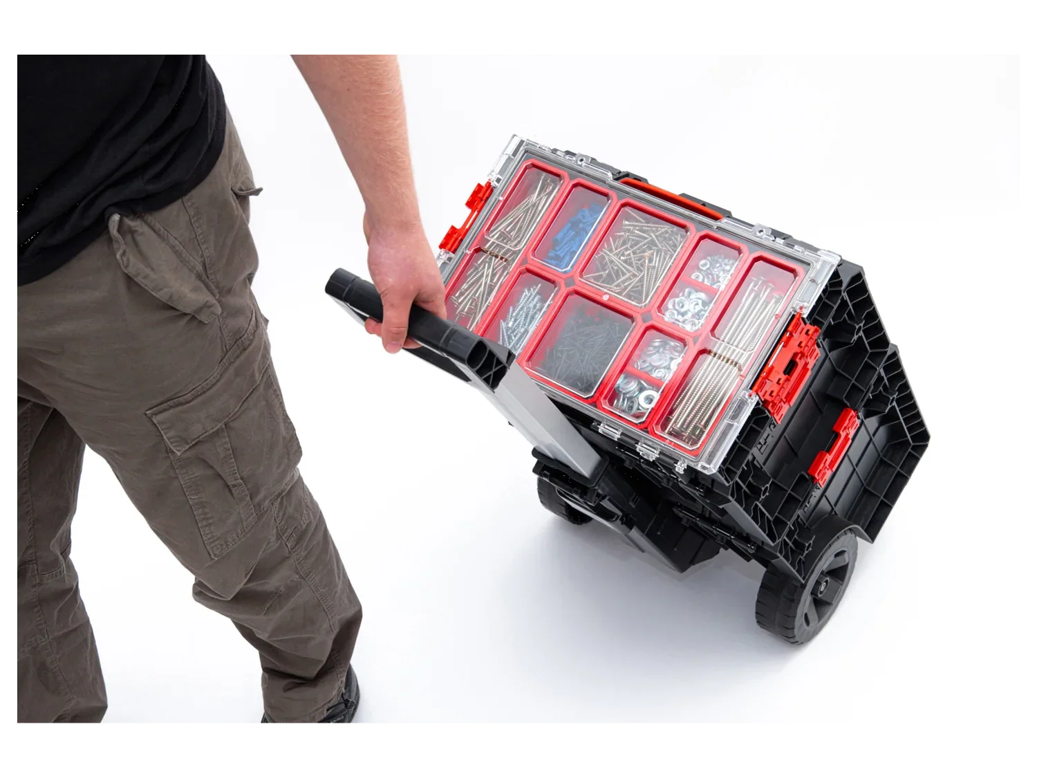 Qbrick System Kit caisse  outils sur roulettes, 3 pices