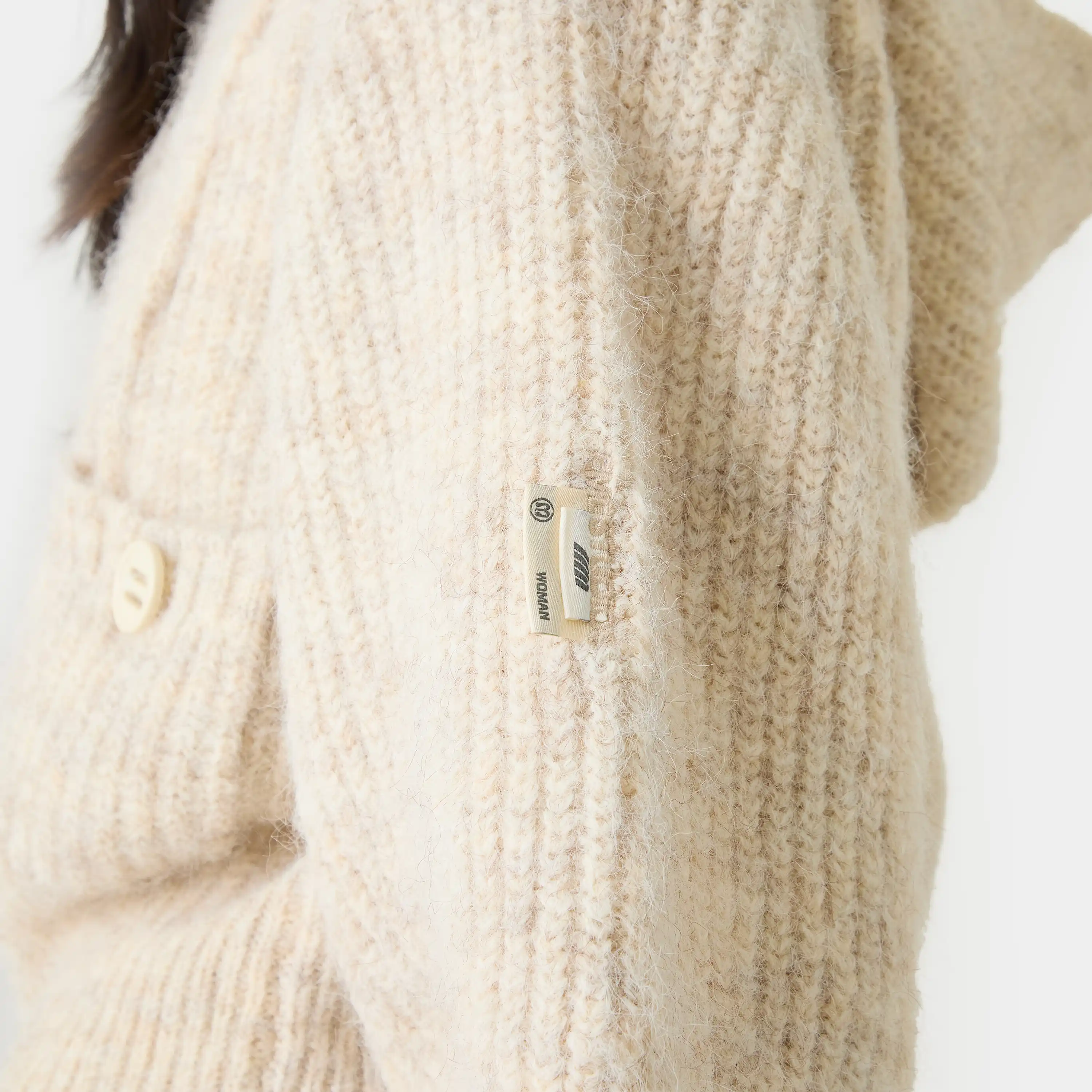 Zoe Off Sand Zipper Knit