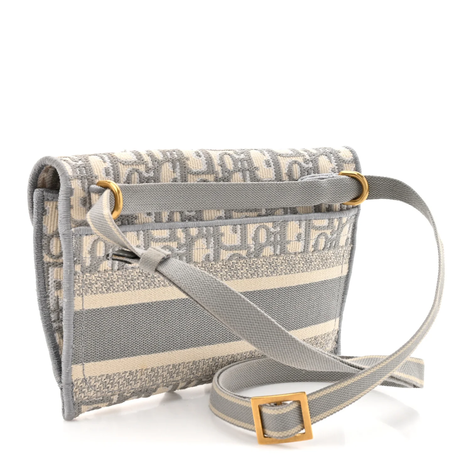 Oblique Slim Saddle Pouch Grey