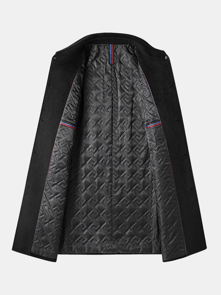 Manteau matelassé en laine mélangée à revers