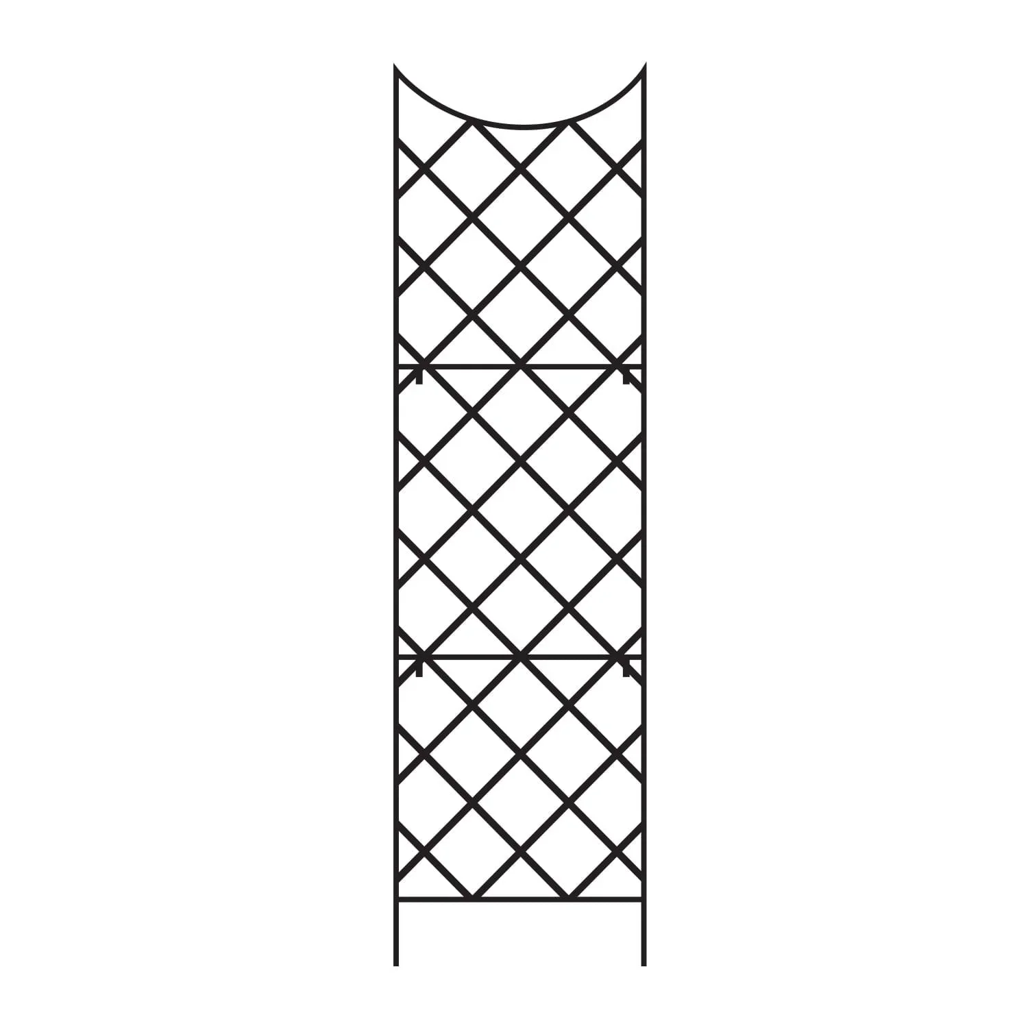 Panacea 89655 Giant Metal Trellis for Climbing Plants, Outdoor Garden Obelisk, Black, 108H
