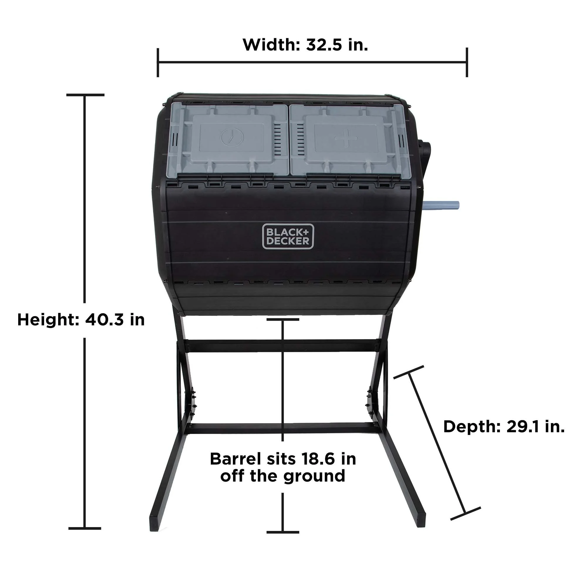 BLACK+DECKER Tumbling Outdoor Composter (BDSTGA9701)