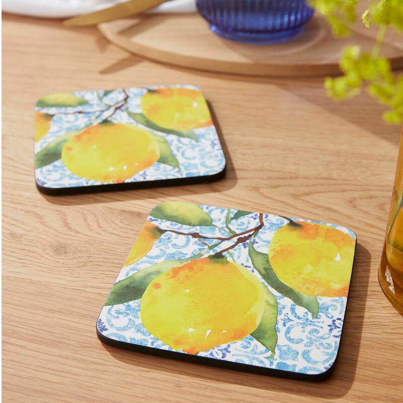 Amalfi glassbrikker 10,5 cm 6 stk lemons