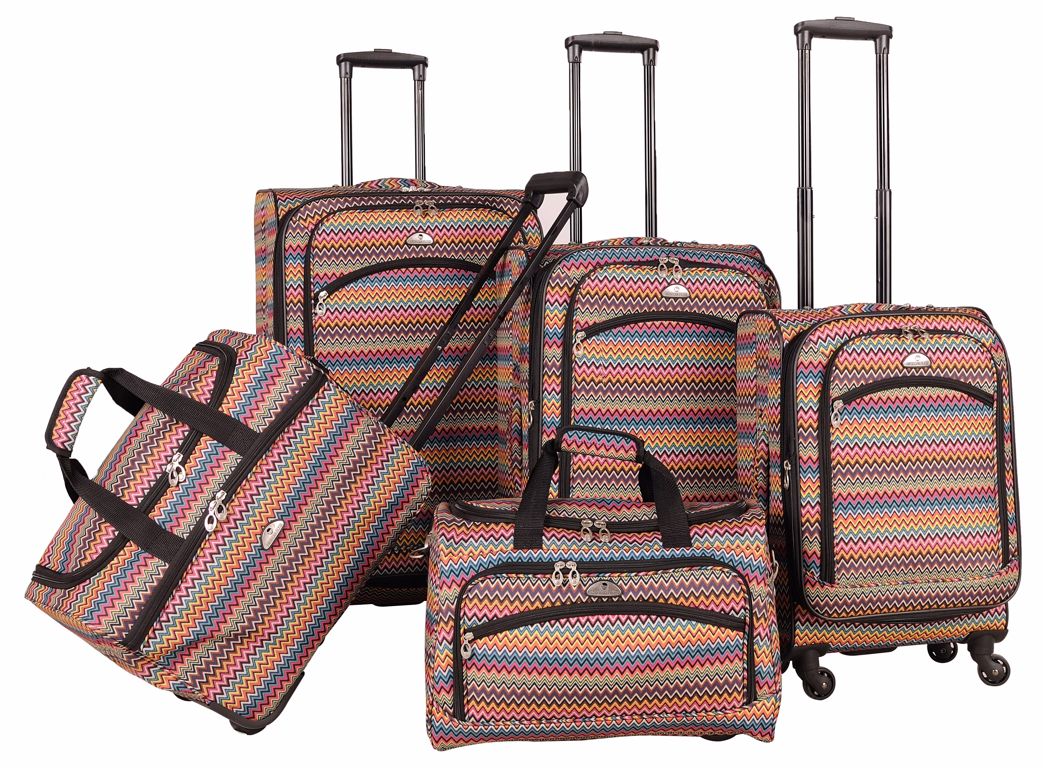5-Piece Spinner Luggage Set(Pink)