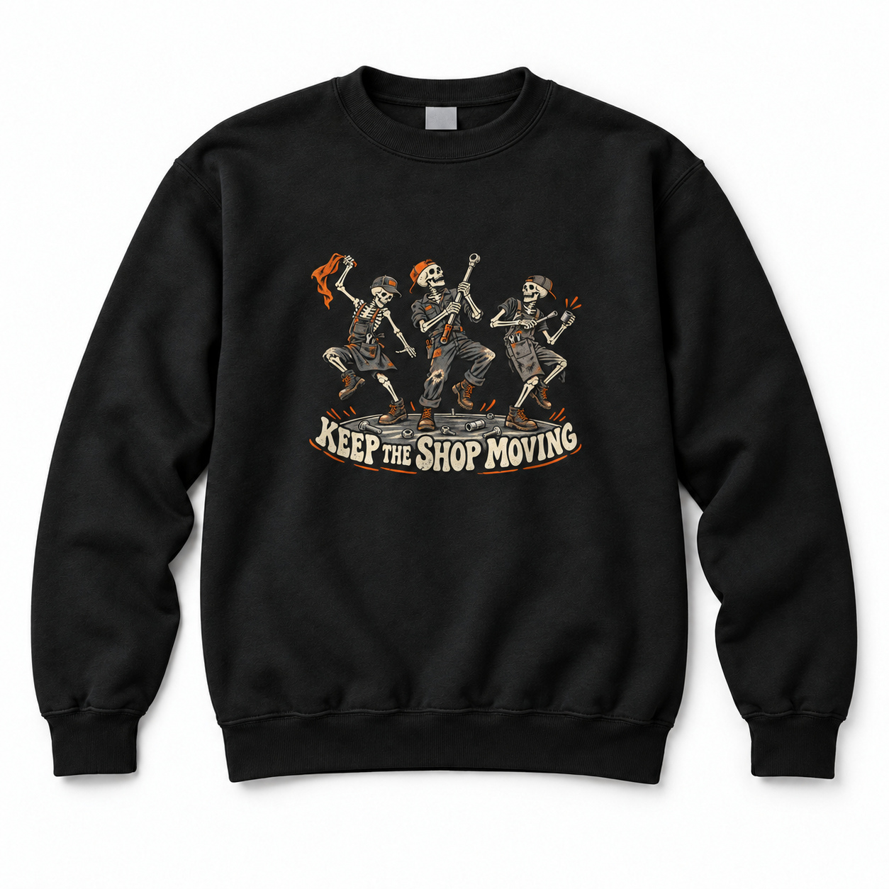 Keep the Shop Moving Skeleton Crewneck Sweatshirt