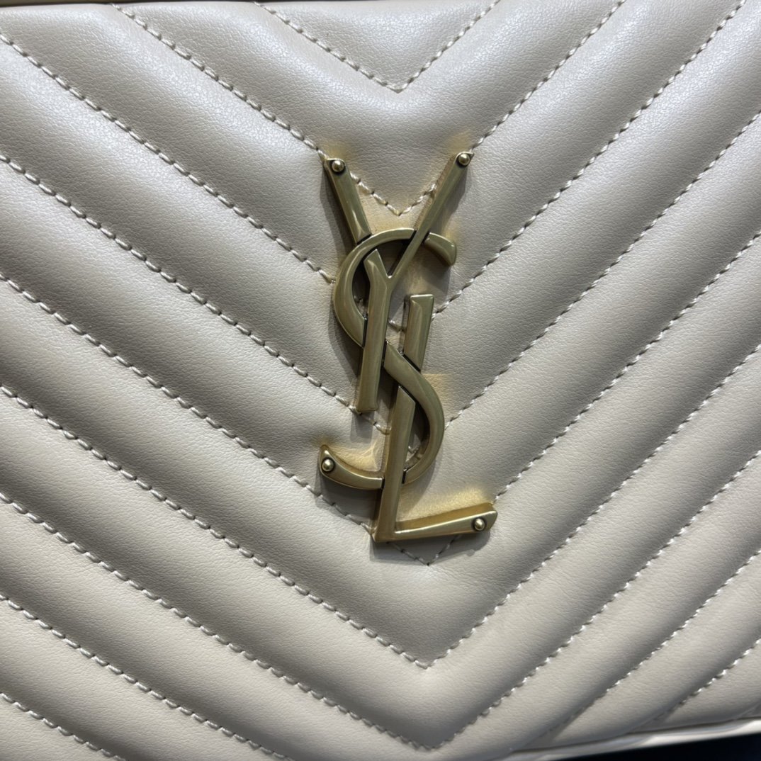Y Lou Camera Bag Beige With Gold Toned Hardware