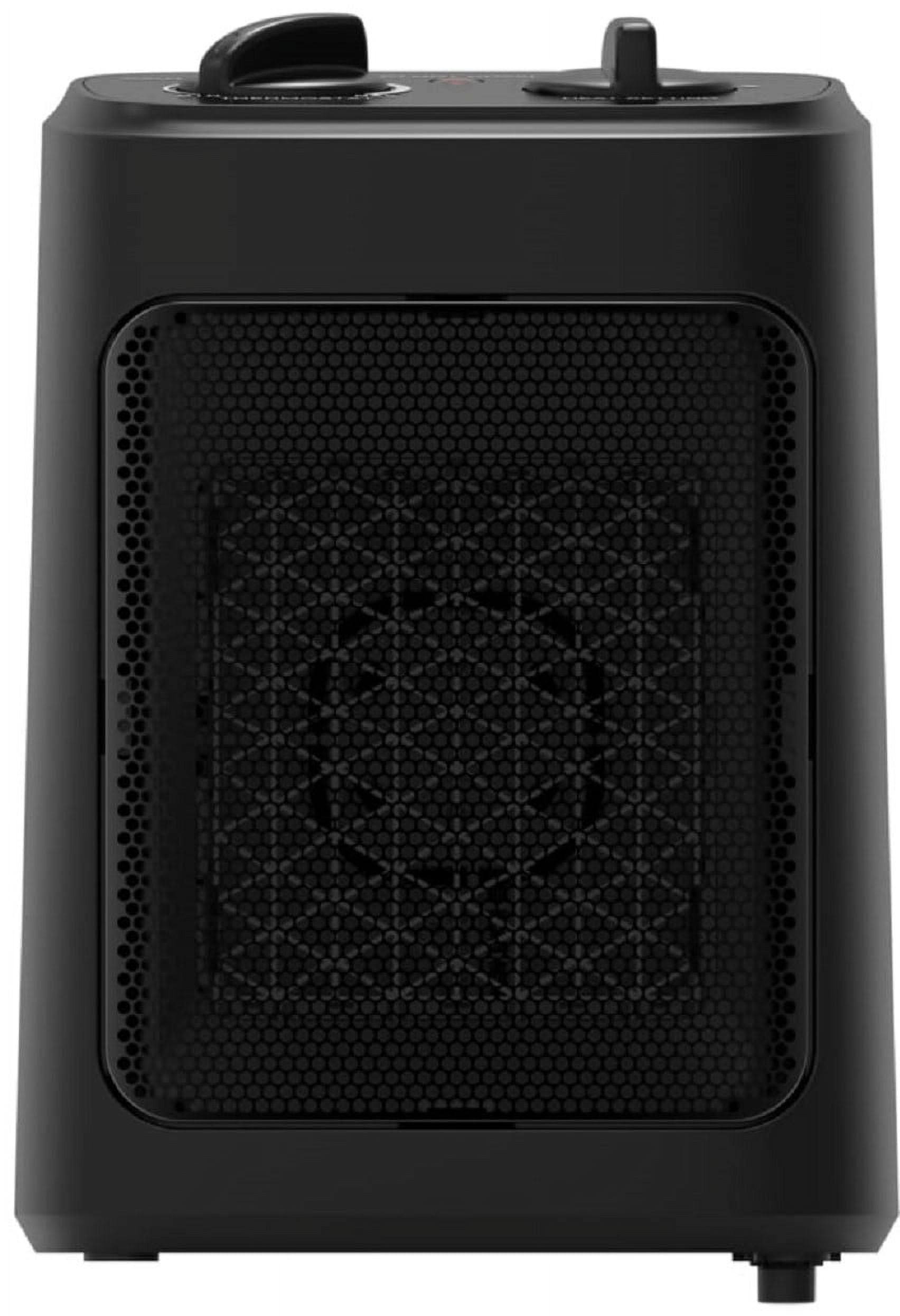Mainstays WSH10C2ABB 1500W Ceramic FAN-FORCE Electric Space Heater, Black