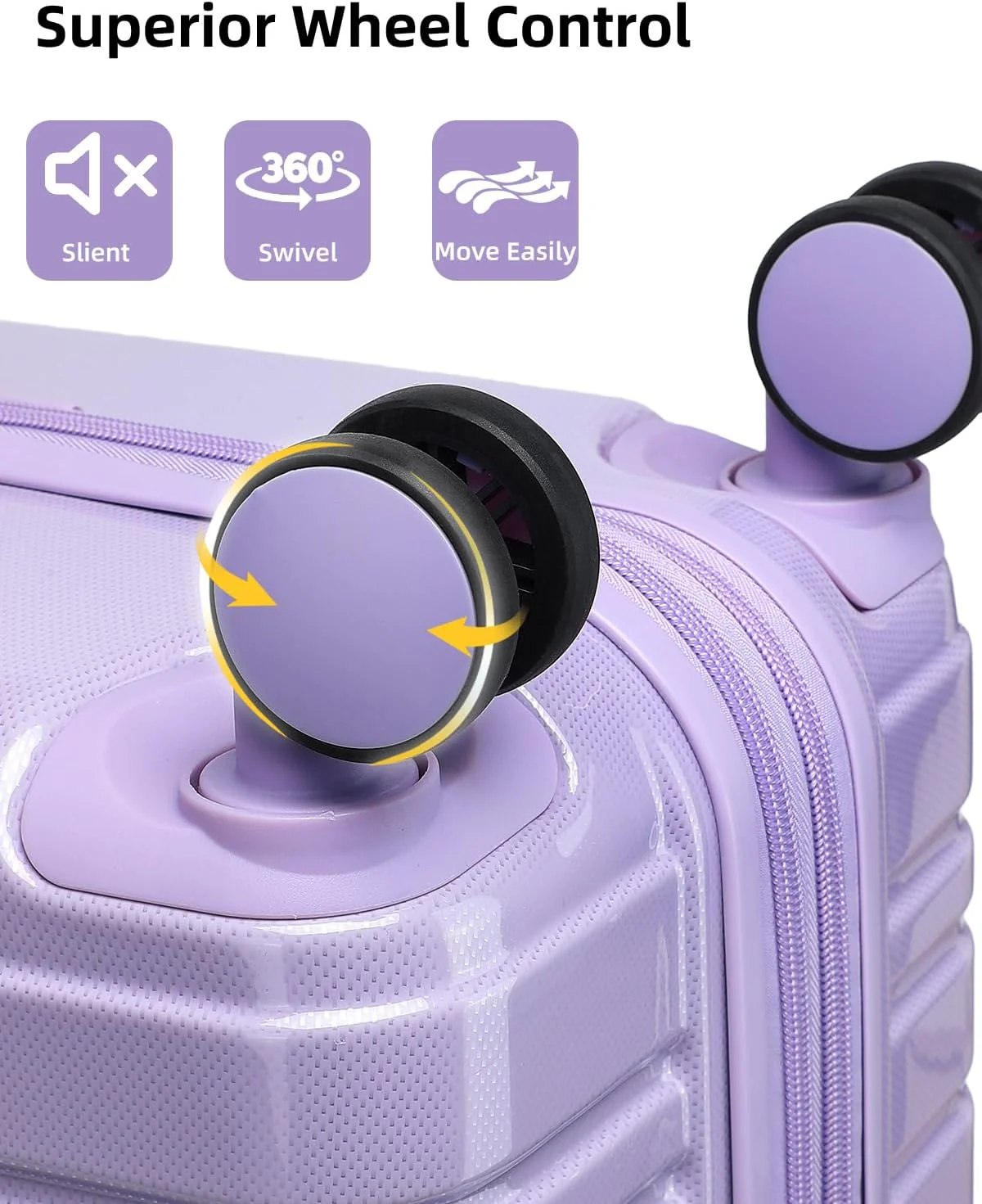 Ensemble de 6 valises, ensemble de valises rigides extensibles avec roulettes multidirectionnelles, ensemble de bagages à roulettes légers