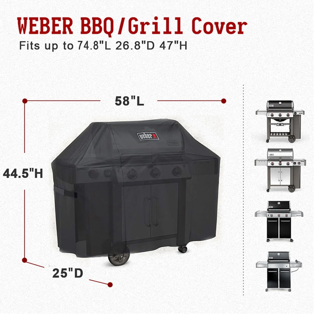 Weber Genesis II 300 Series Black Grill Cover Image 2