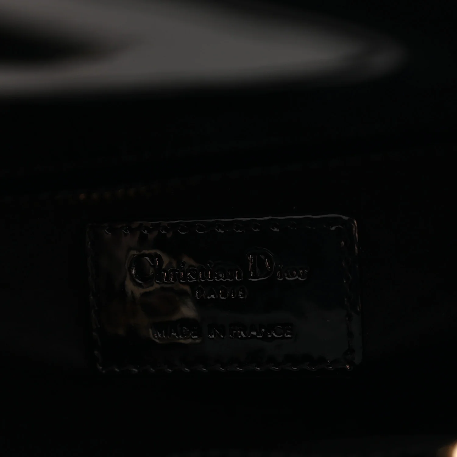 Patent Cannage Mini Lady Dior Black