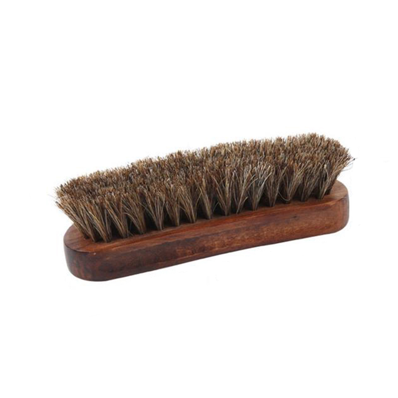 Customized Color 15cm Curved Shoe Brush with Horse Hair