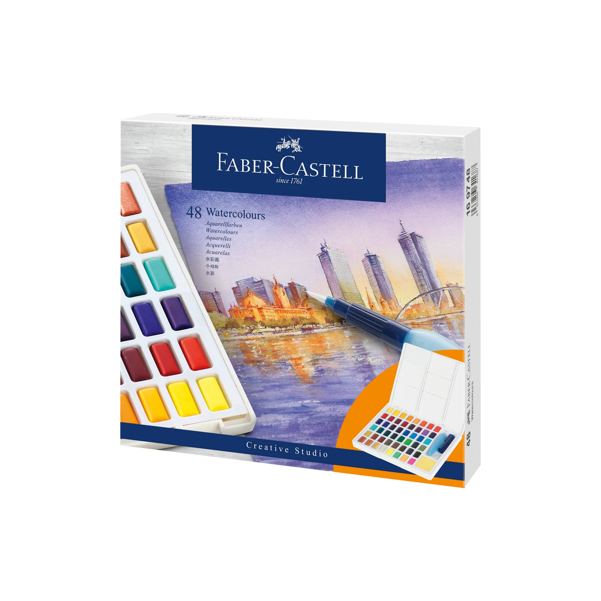 Godets d'aquarelle, lot de 48
