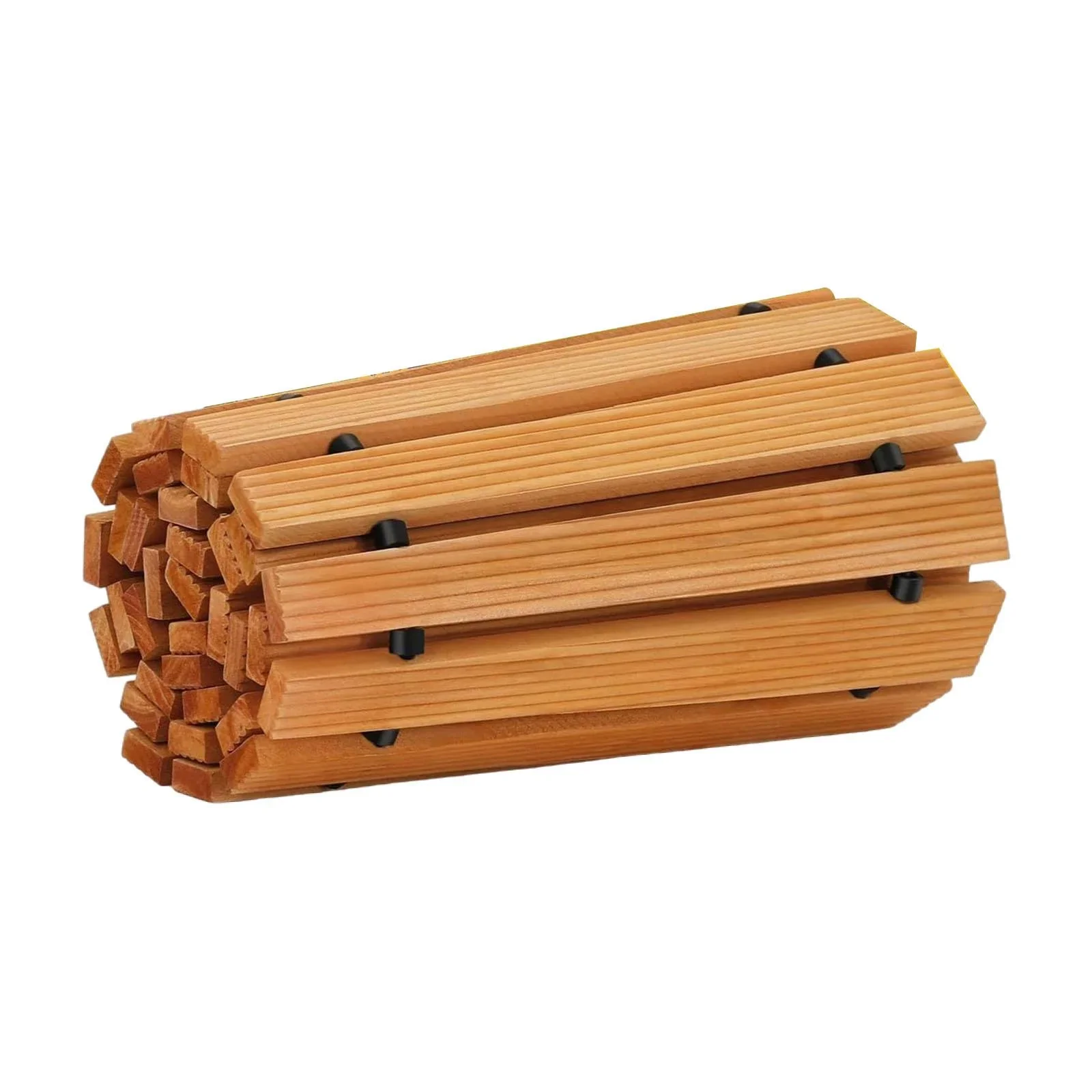 YWMJZEU Wooden Garden Pathway Boardwalk Curved Non Slip Surface (81.1inch Outer Length)