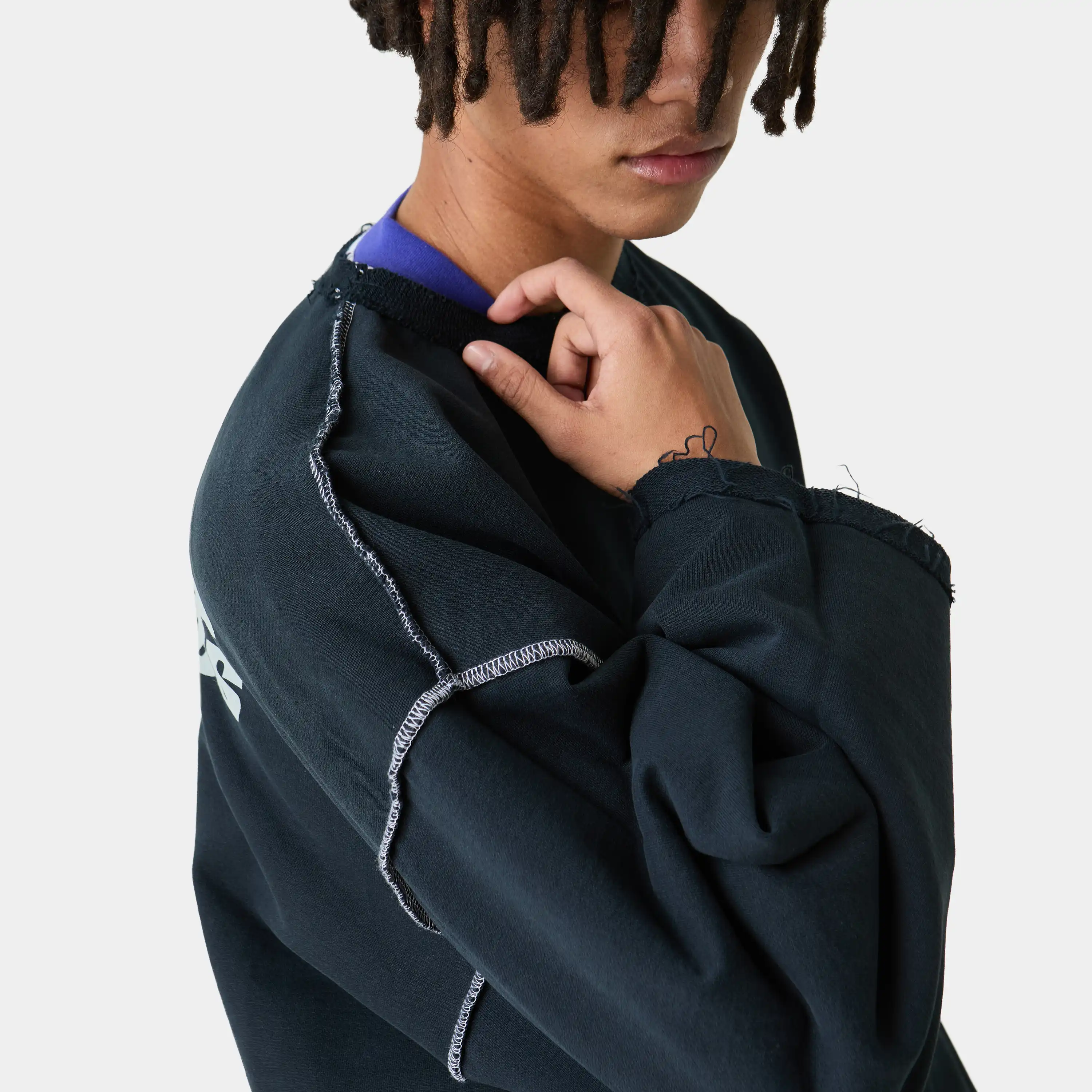 Suit Navy Oversized Crewneck