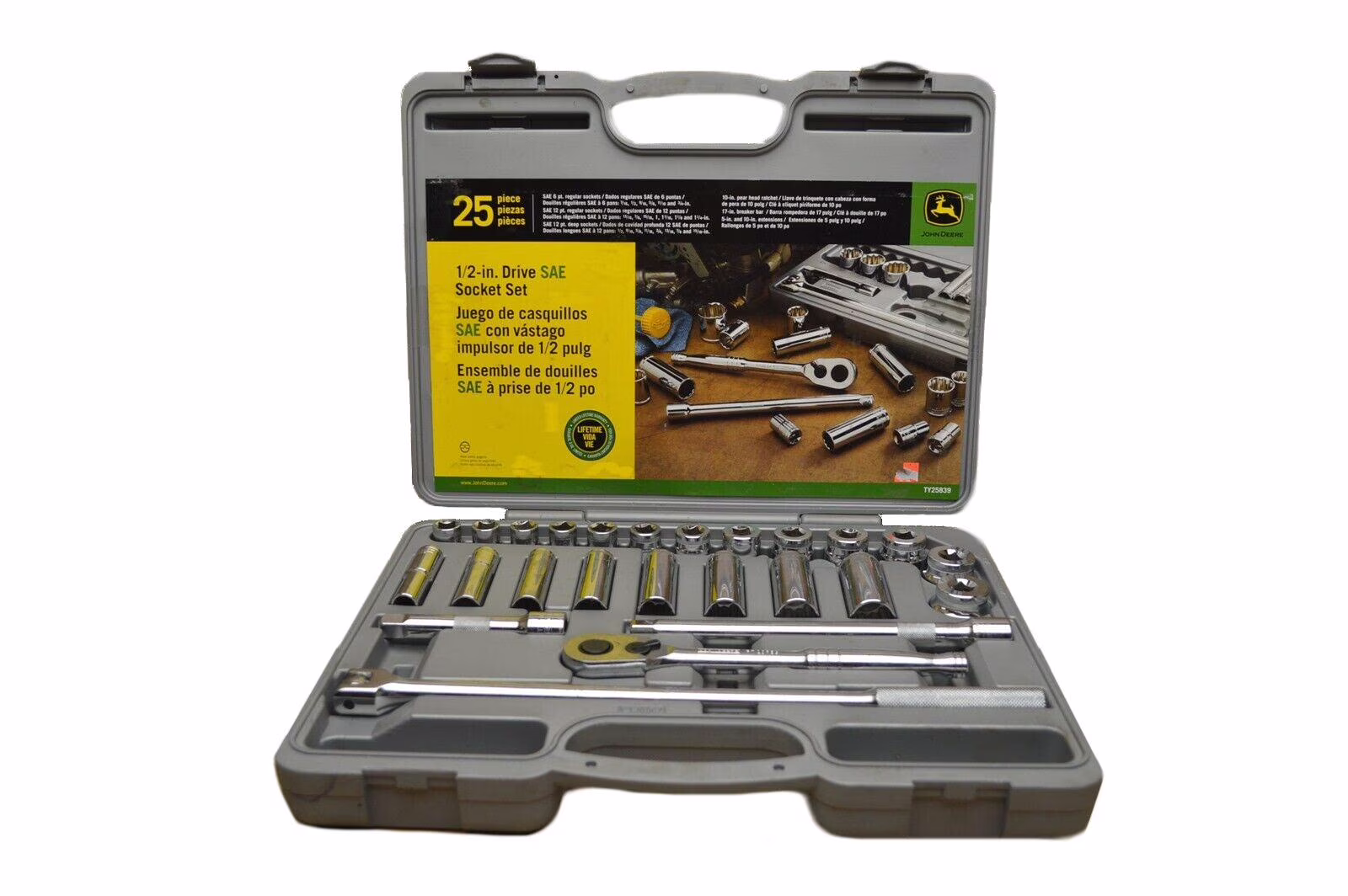 John Deere Ty25839, 1/2 Drive Sae Socket Wrenches & Sets, 25 Pieces