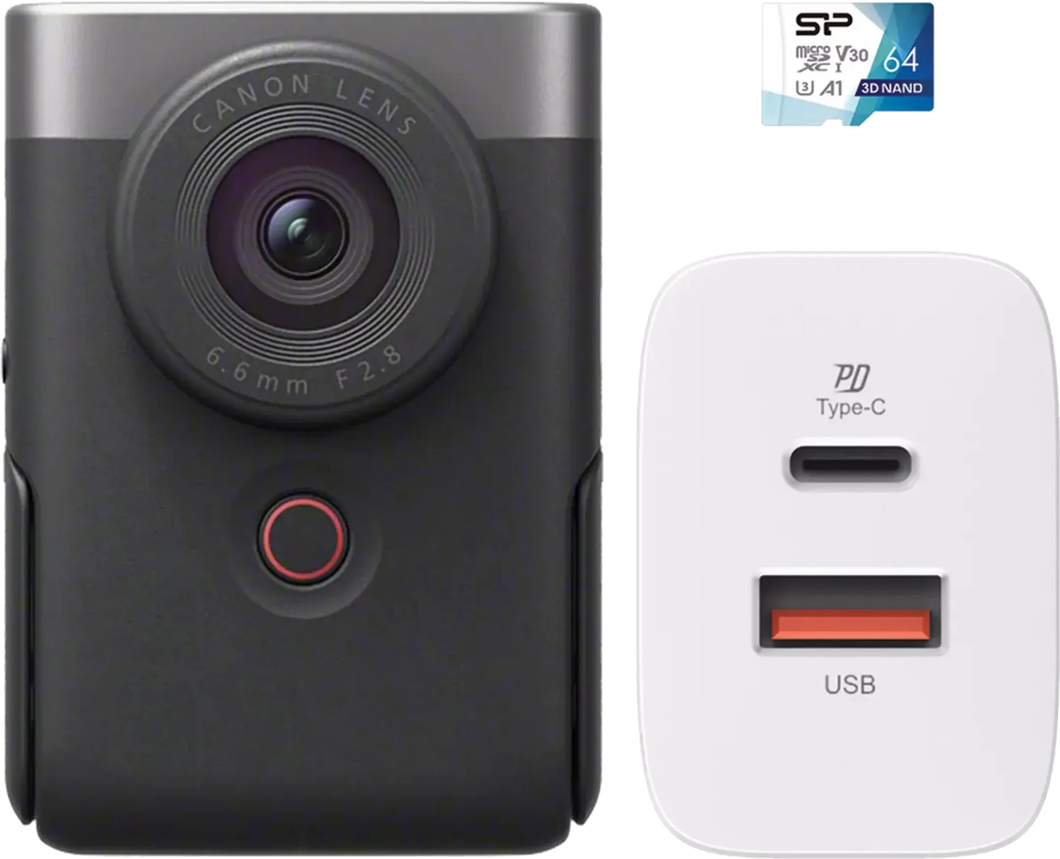 Canon PowerShot V10 Essential Kit - Zilver