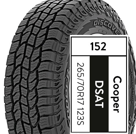 Cooper Discoverer All - Terrain LT265/70R17 121S Tire
