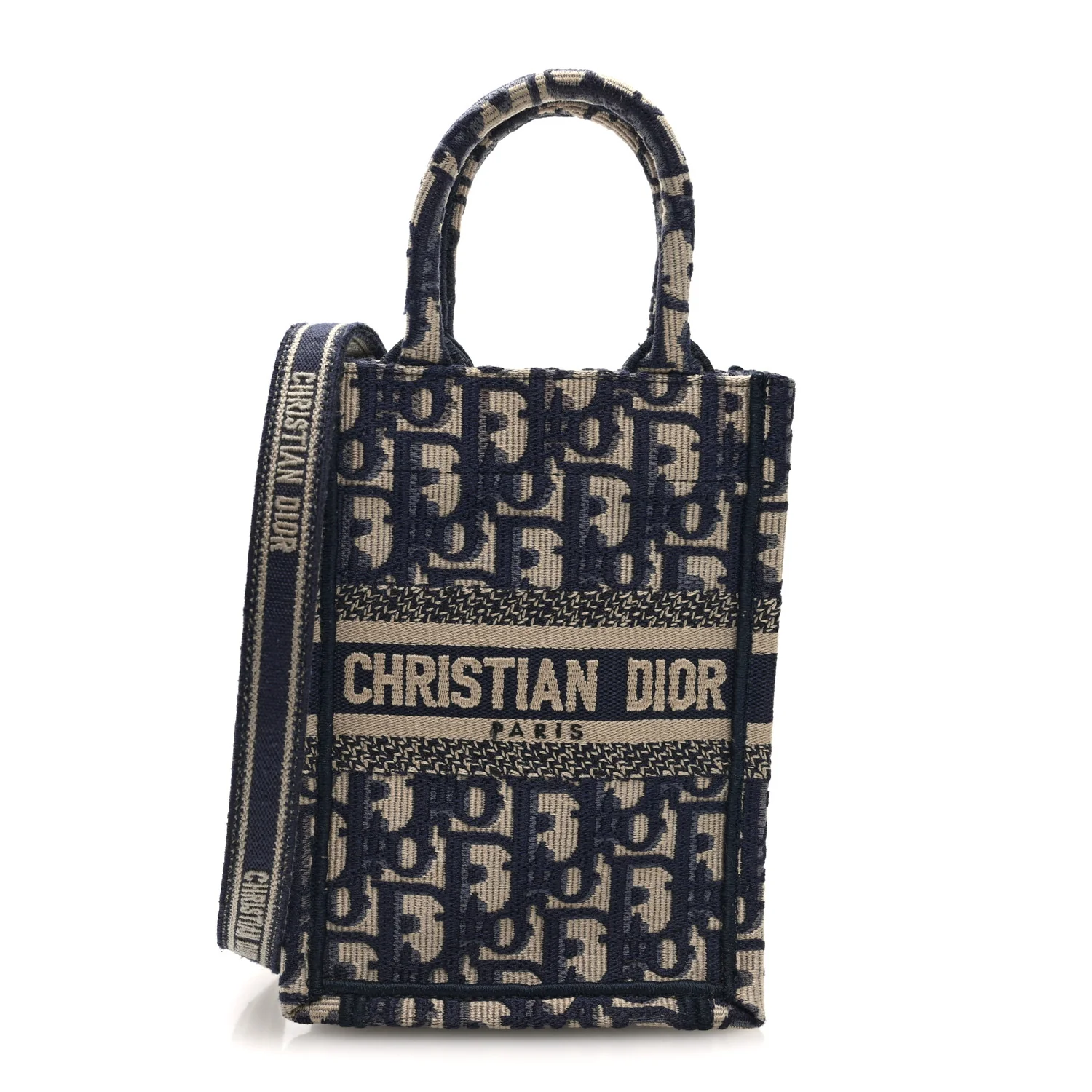 Oblique Mini Book Tote Phone Bag Blue