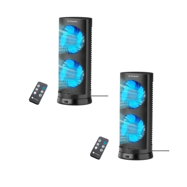Dual Oscillating Tower Fan with Remote Control
