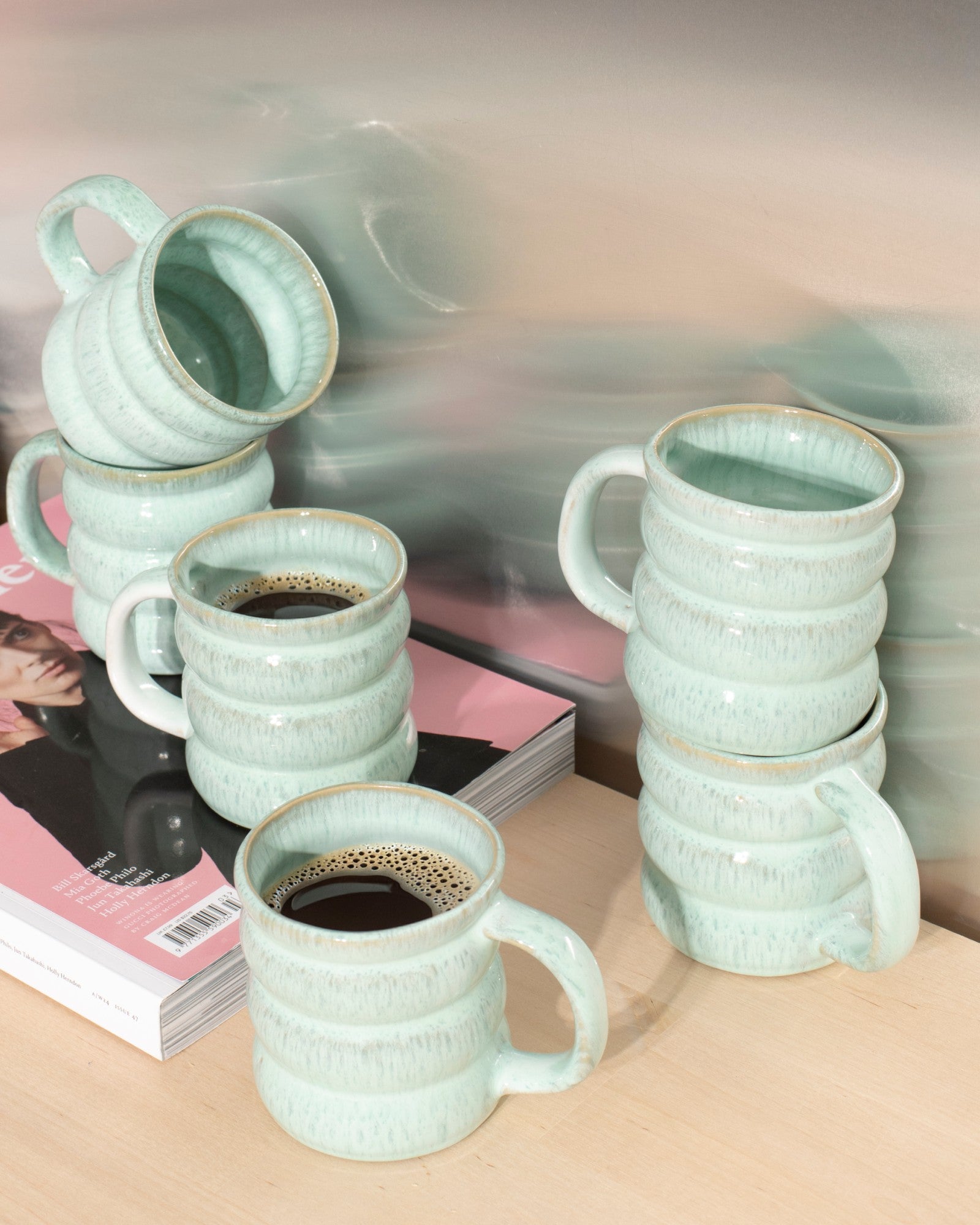OMBRA - LARGE MUG BUBBLE MINT SET OF 6
