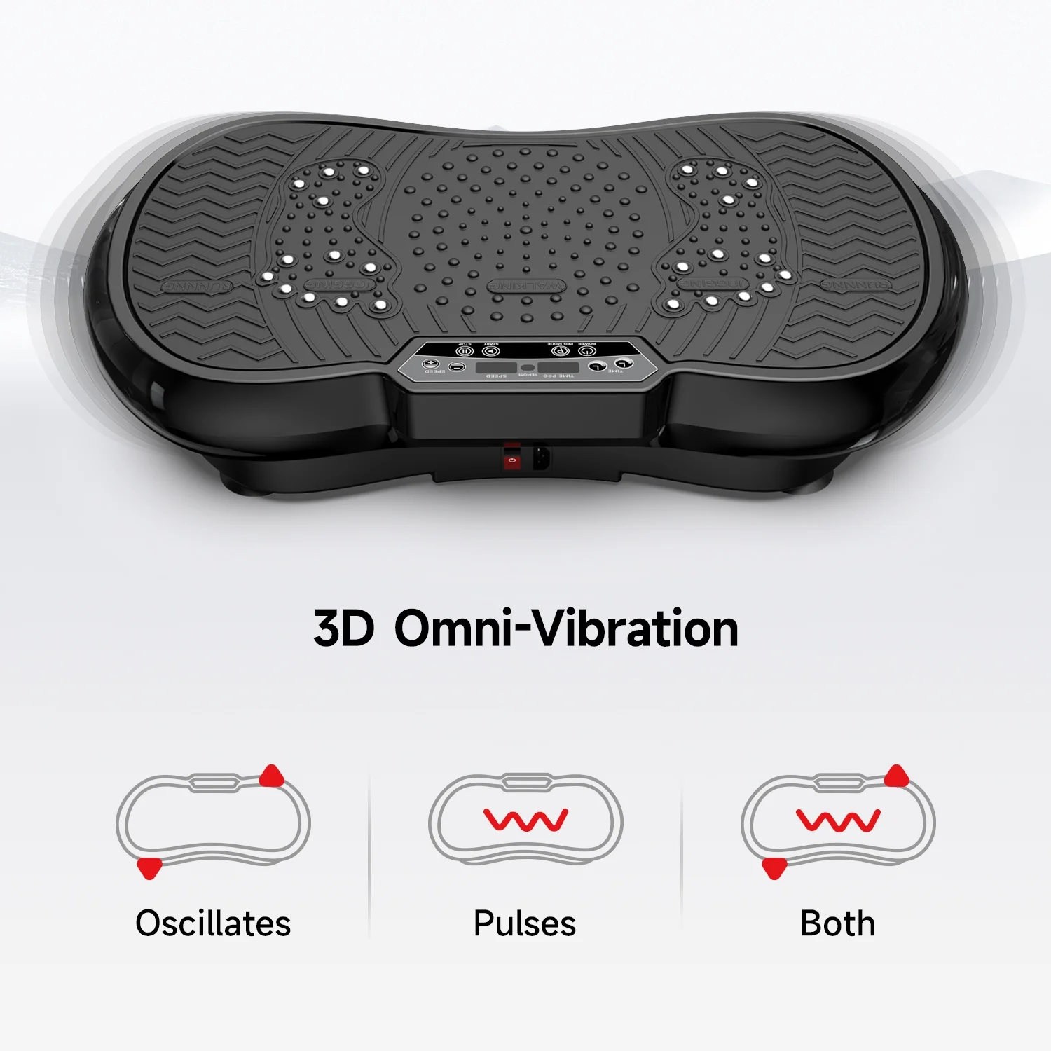 Full Body Vibration Plate Exercise Machine for Lymphatic Drainage, Muscle Toner with Bluetooth Massage Pedals, Workout Vibration Platform for Home Fitness 400lbs(Black) - Image 9