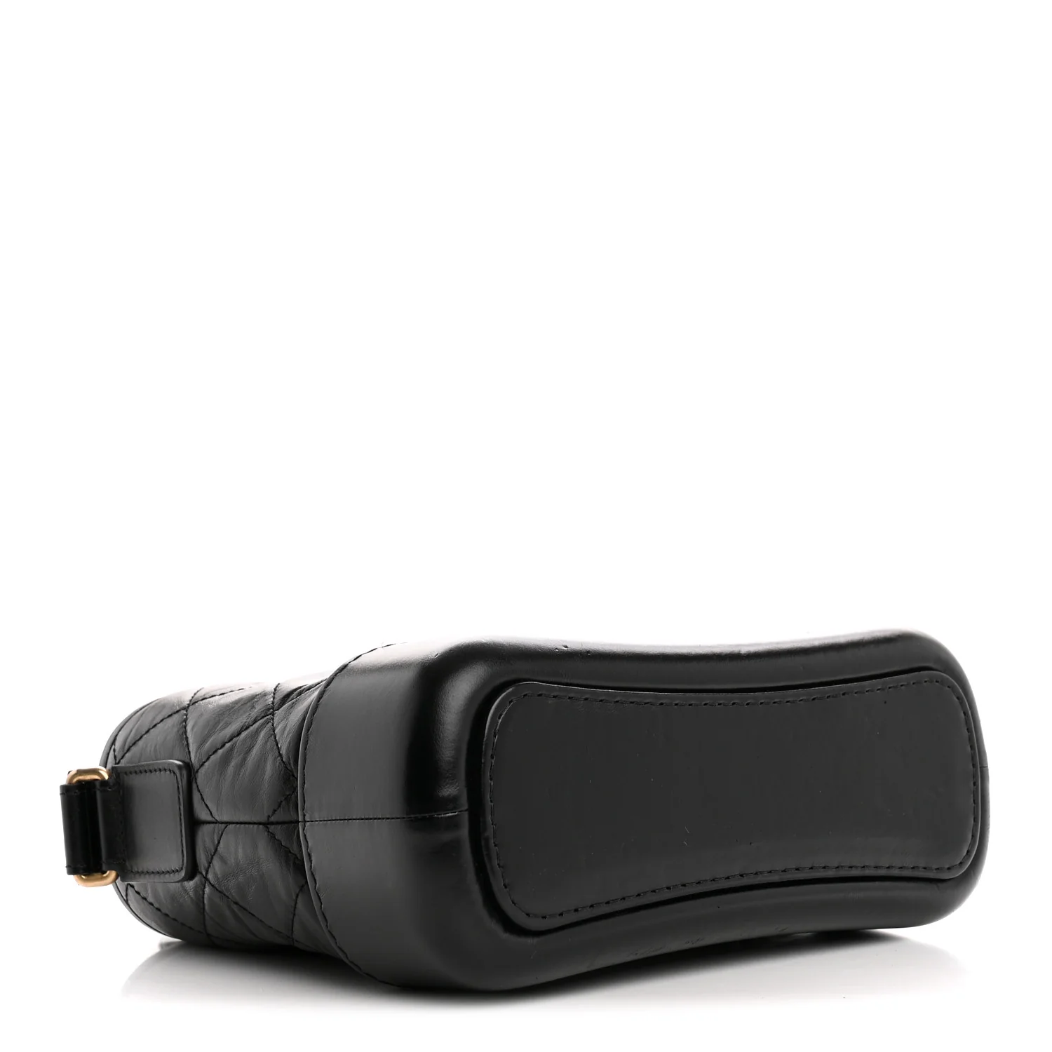 Aged Calfskin Quilted Small Gabrielle Hobo Black