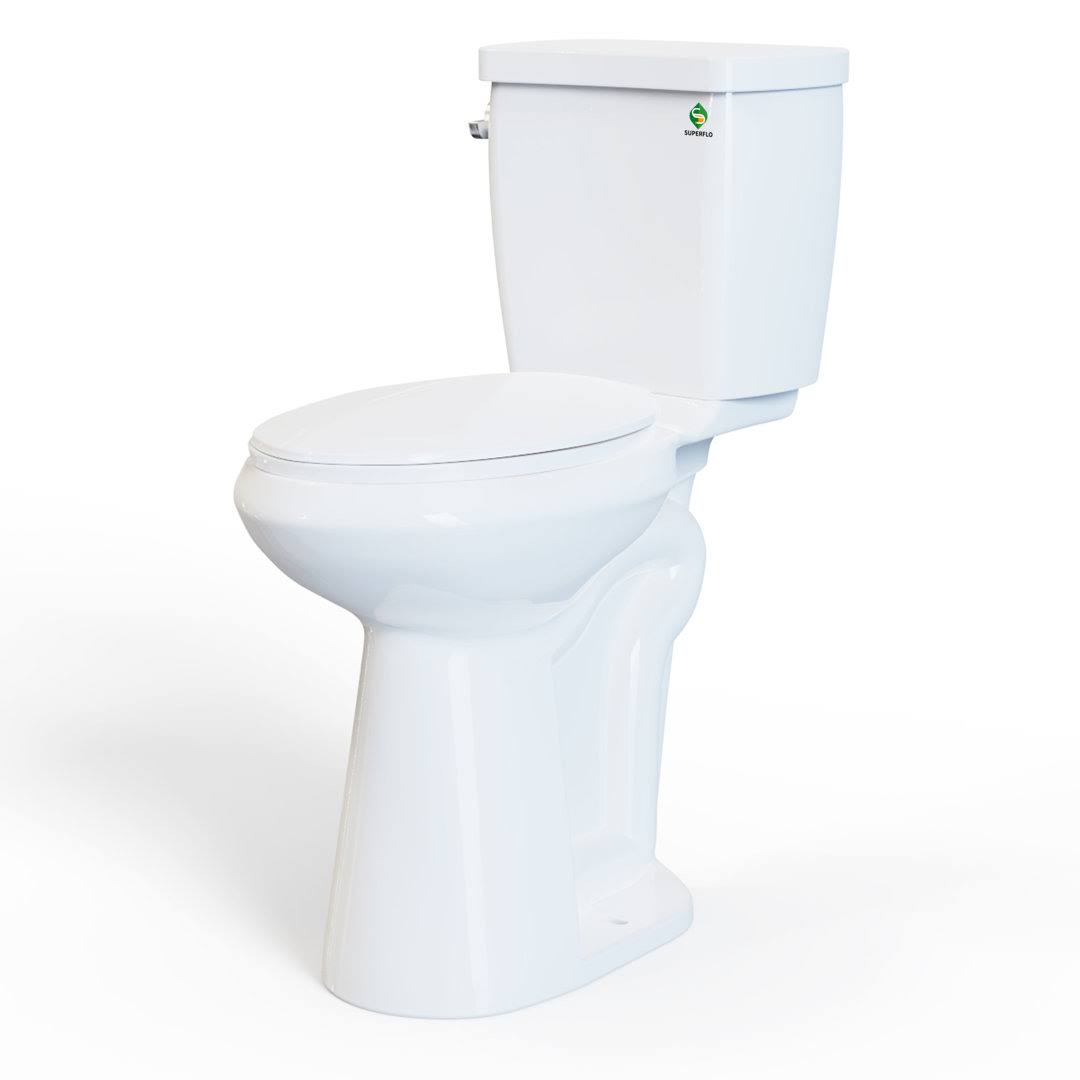 Superflo HT-140 21-Inch Height Extra Tall Toilet for Bathrooms, Elongated Toilet Seat,
