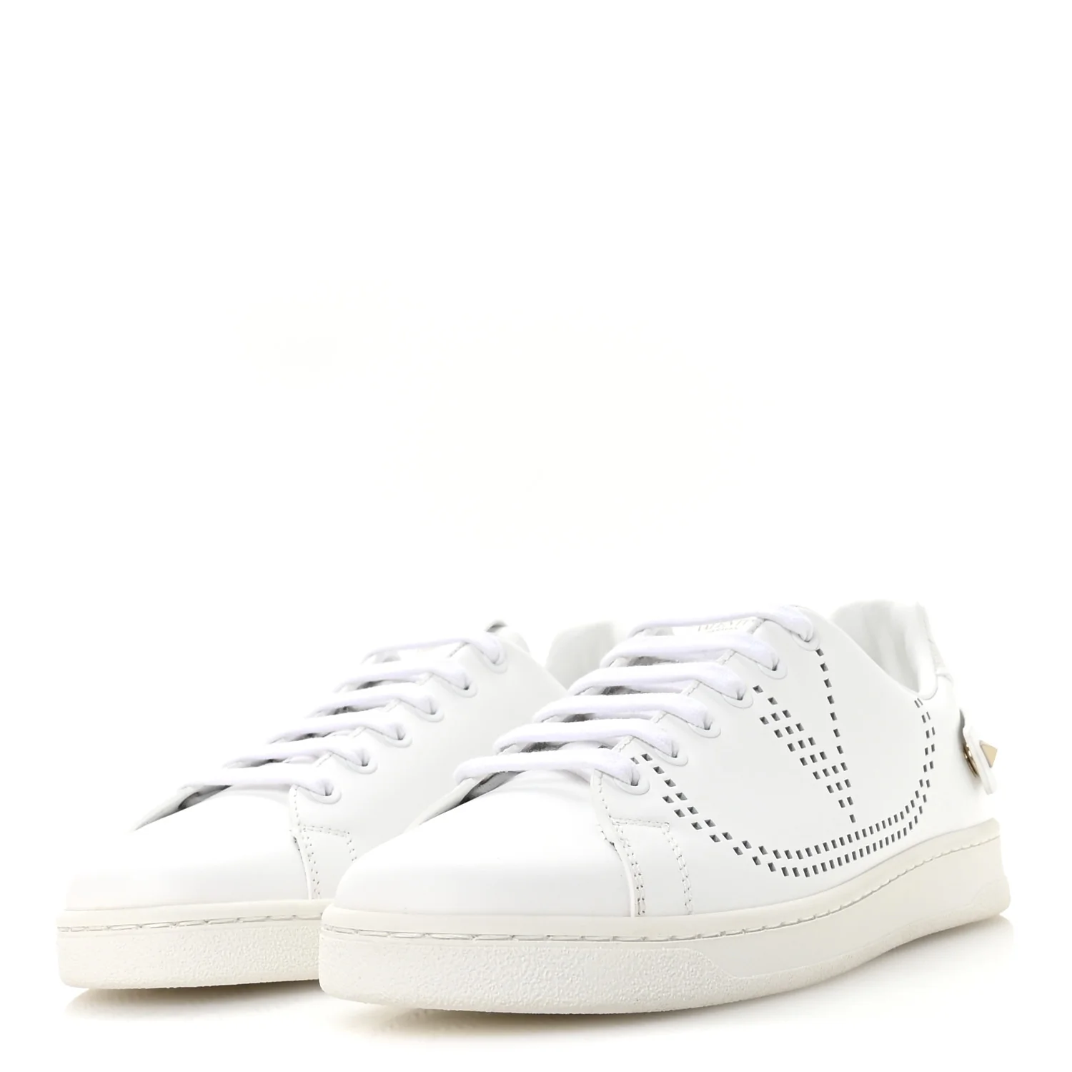 Calfskin Womens Backnet Sneakers 39.5 White