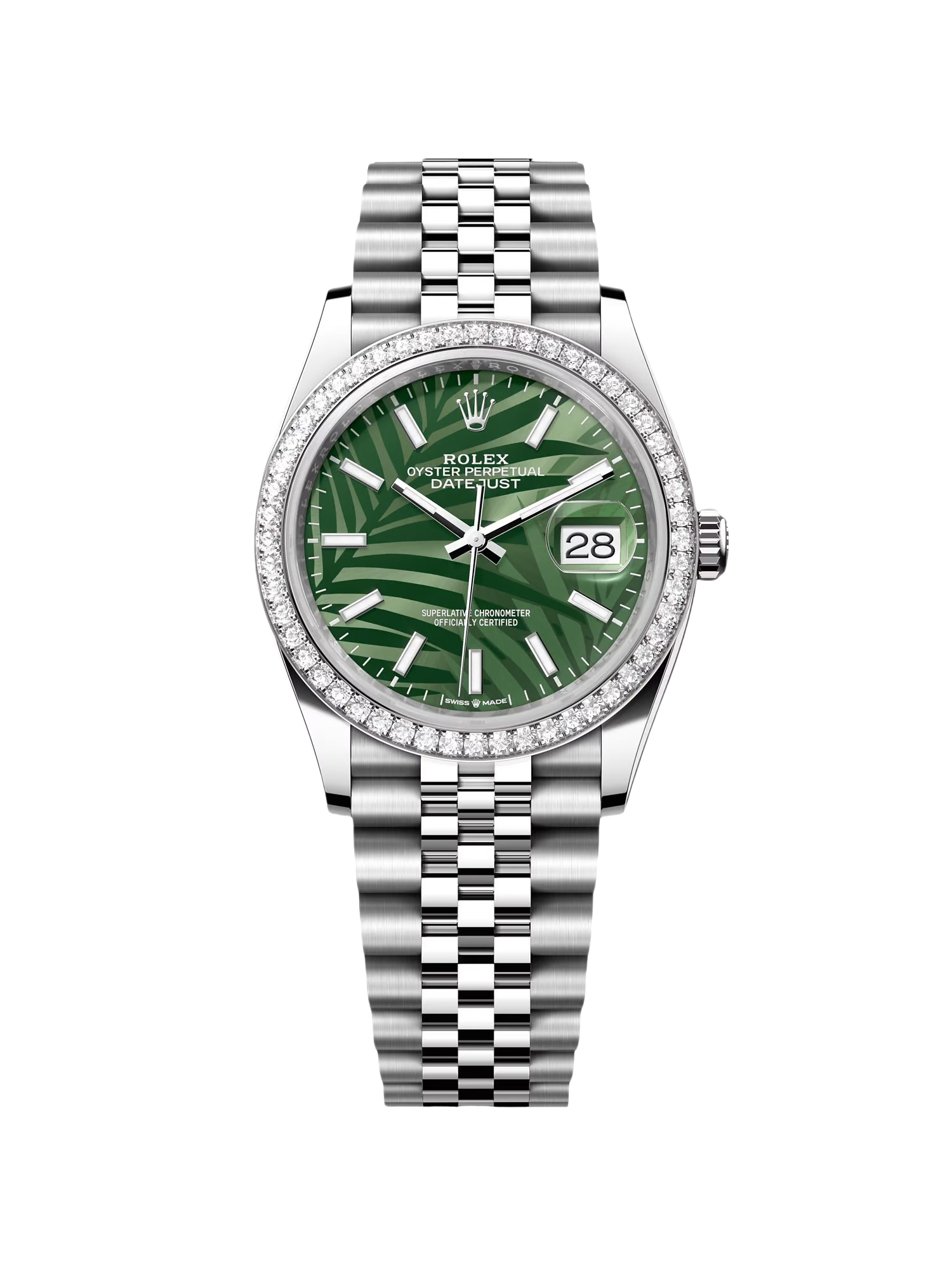 【Super Clone】RLX  Datejust 36mm 126284 Olive Green Dial Jubilee Bracelet