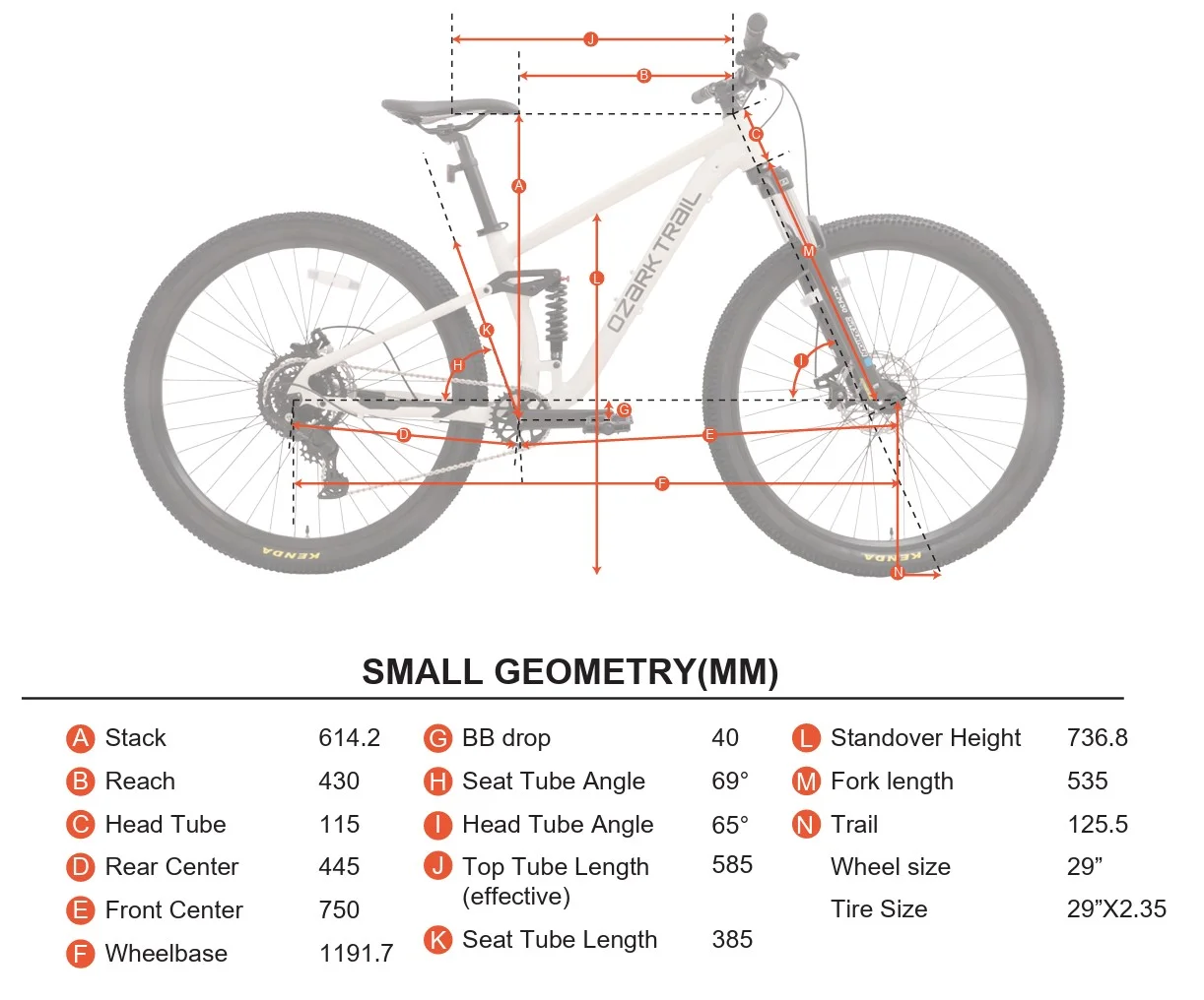 FS.2 Slalom Full Suspension Mountain Bike, 29" Wheels, Small Frame, Fits Riders 5'1" 5'5", Off-White, Adult - Image 10