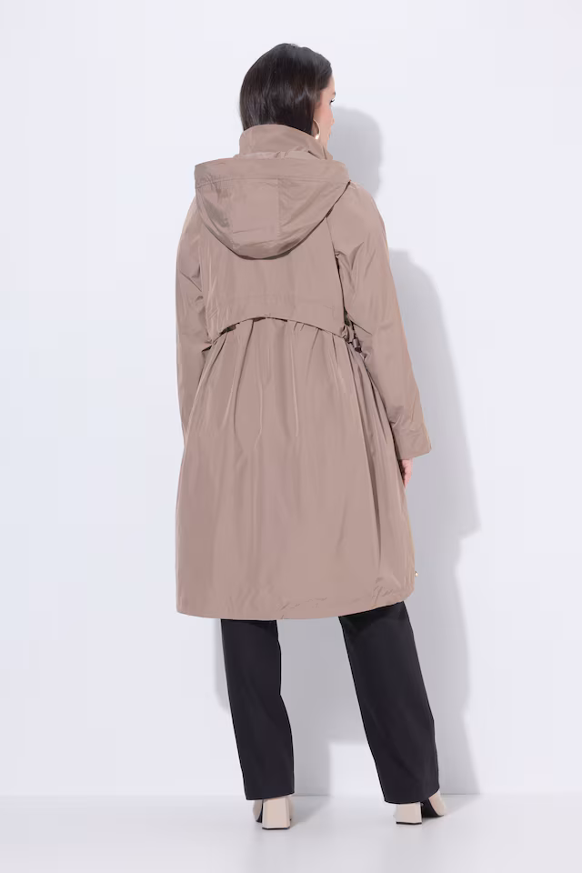 Curved Cross Seam Rain Coat
