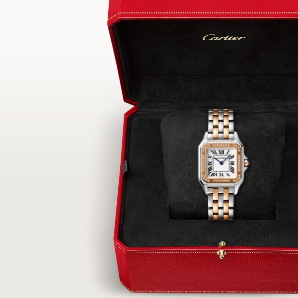 [Super Clone]PANTHERE Rose Gold Mix Diamond 30mm